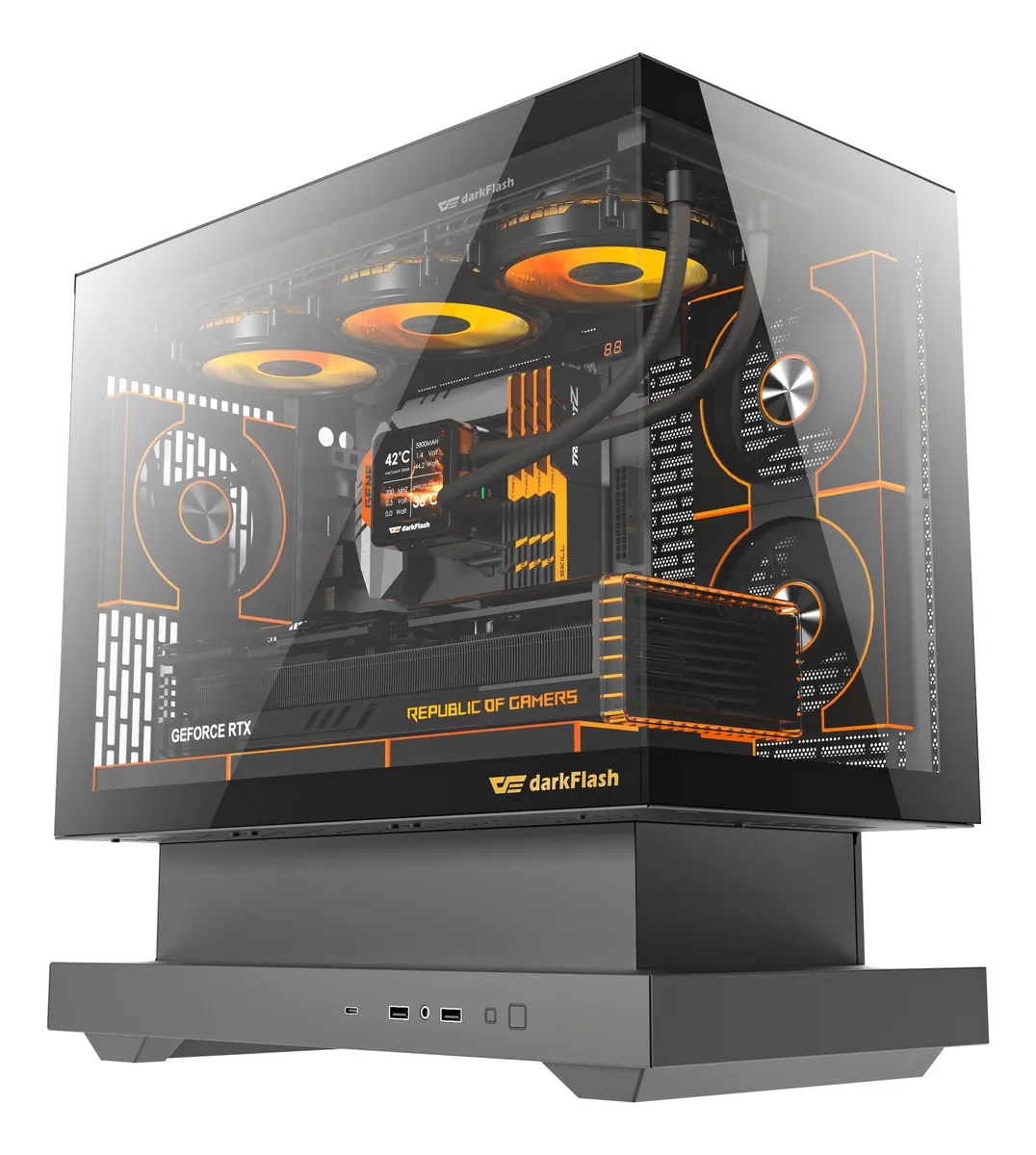 GABINETE DARK FLASH FLOATRON F1 M-ATX